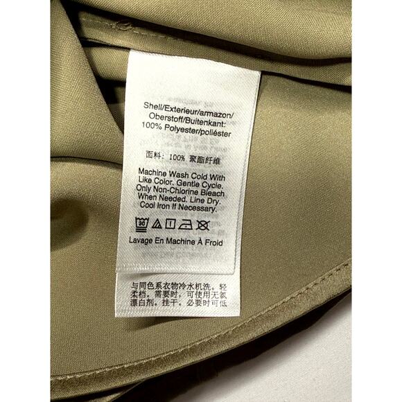 DKNY Olive Green Puff Sleeve V-Neck Fashion Blouse  XS NWT - Picture 8 of 10